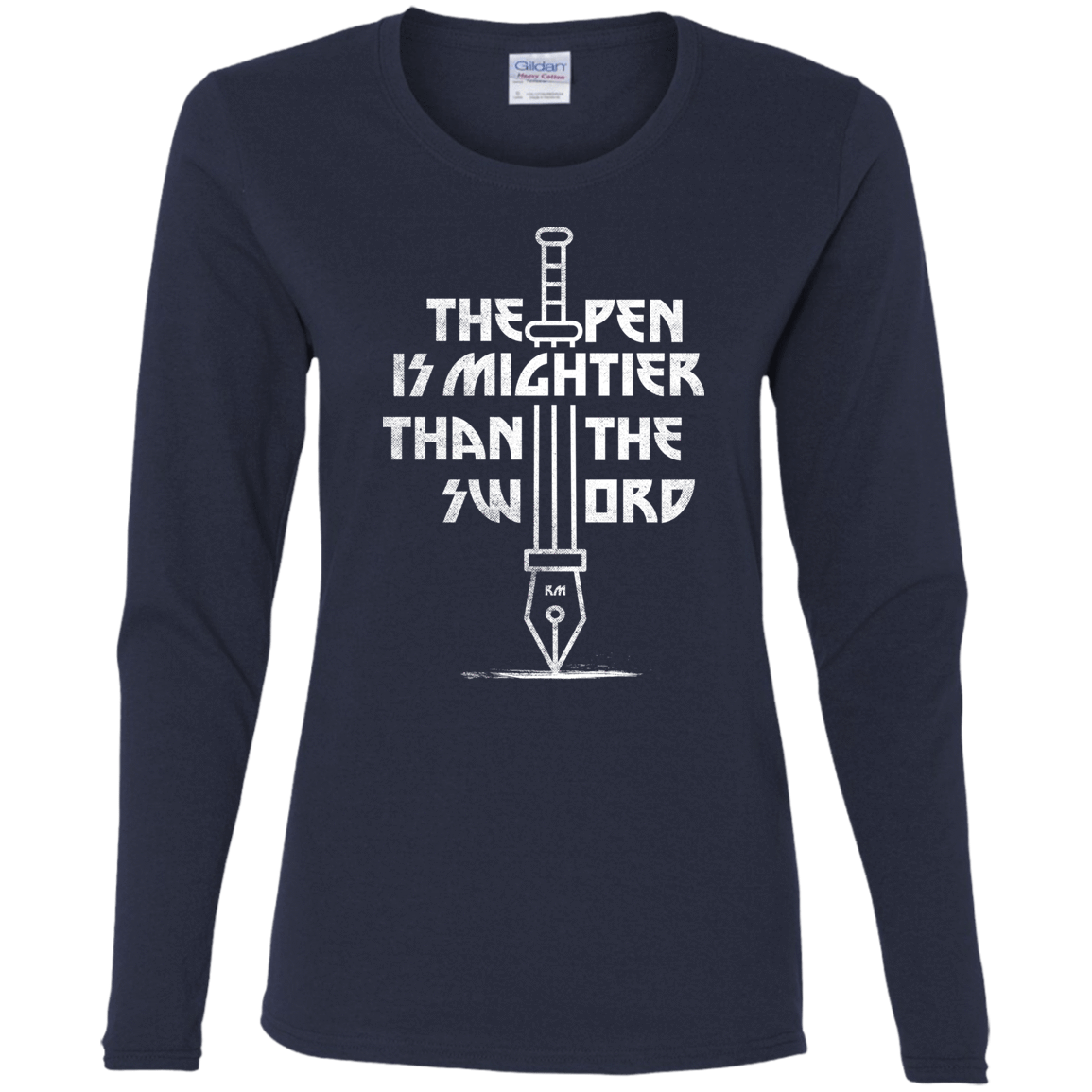 T-Shirts Navy / S Mighty Pen Women's Long Sleeve T-Shirt