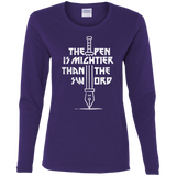 T-Shirts Purple / S Mighty Pen Women's Long Sleeve T-Shirt
