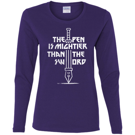 T-Shirts Purple / S Mighty Pen Women's Long Sleeve T-Shirt