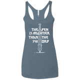 T-Shirts Indigo / X-Small Mighty Pen Women's Triblend Racerback Tank