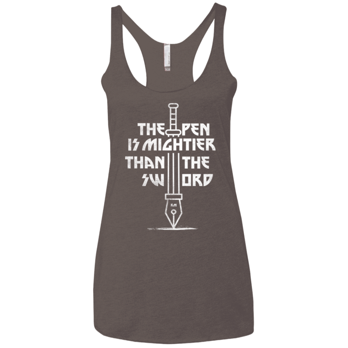 T-Shirts Macchiato / X-Small Mighty Pen Women's Triblend Racerback Tank