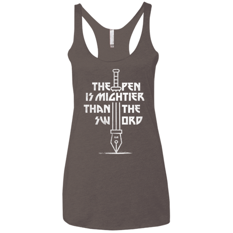 T-Shirts Macchiato / X-Small Mighty Pen Women's Triblend Racerback Tank