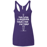 T-Shirts Purple Rush / X-Small Mighty Pen Women's Triblend Racerback Tank