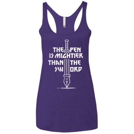 T-Shirts Purple Rush / X-Small Mighty Pen Women's Triblend Racerback Tank