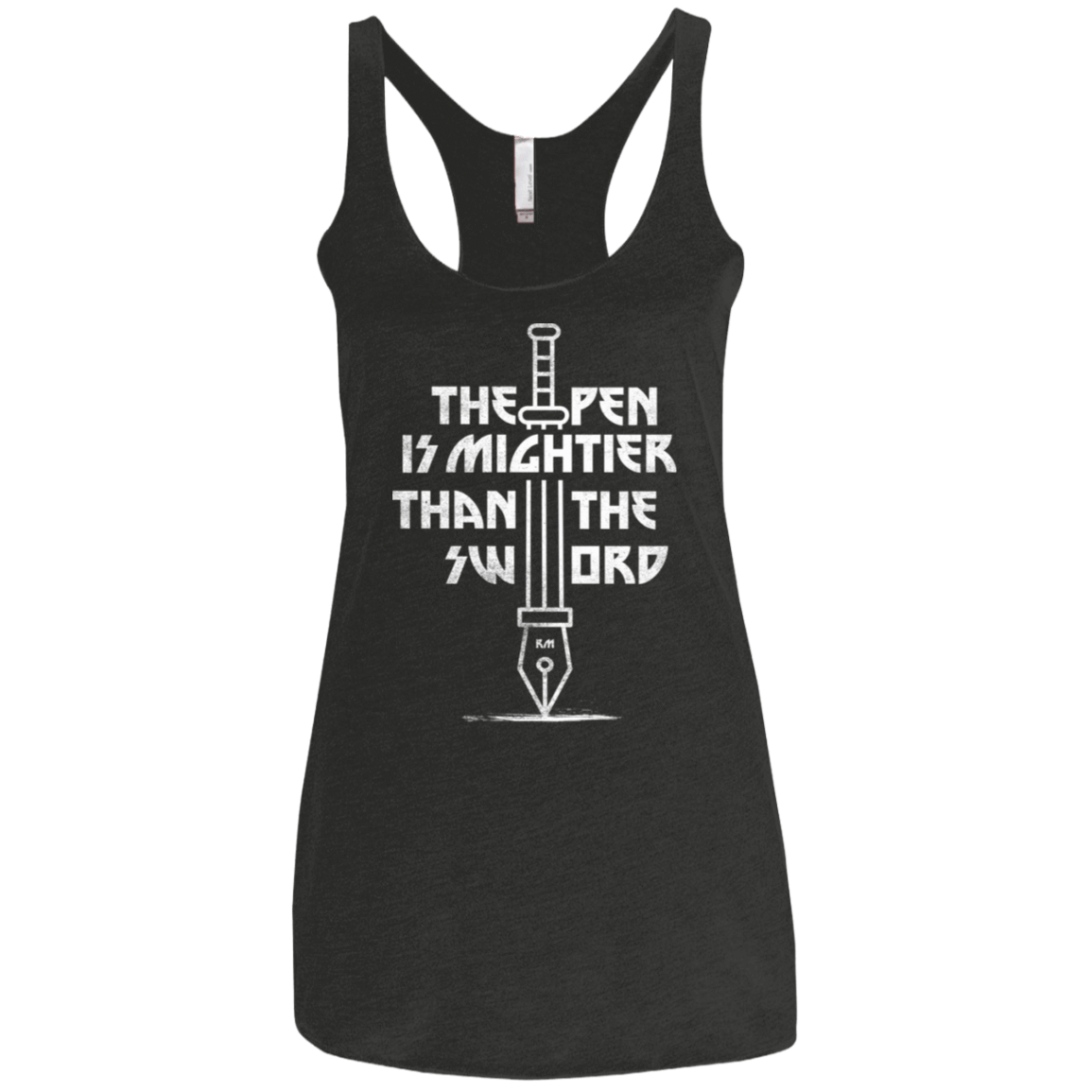 T-Shirts Vintage Black / X-Small Mighty Pen Women's Triblend Racerback Tank