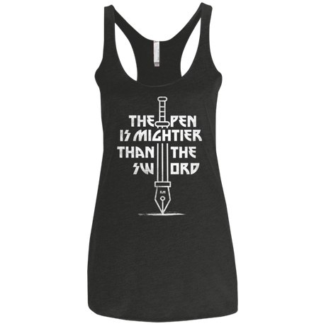 T-Shirts Vintage Black / X-Small Mighty Pen Women's Triblend Racerback Tank