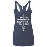 T-Shirts Vintage Navy / X-Small Mighty Pen Women's Triblend Racerback Tank