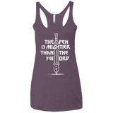 T-Shirts Vintage Purple / X-Small Mighty Pen Women's Triblend Racerback Tank