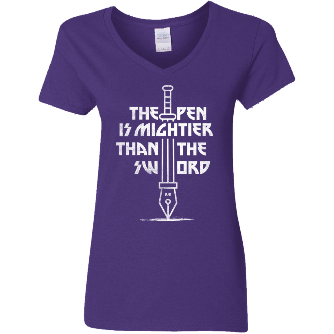 T-Shirts Purple / S Mighty Pen Women's V-Neck T-Shirt