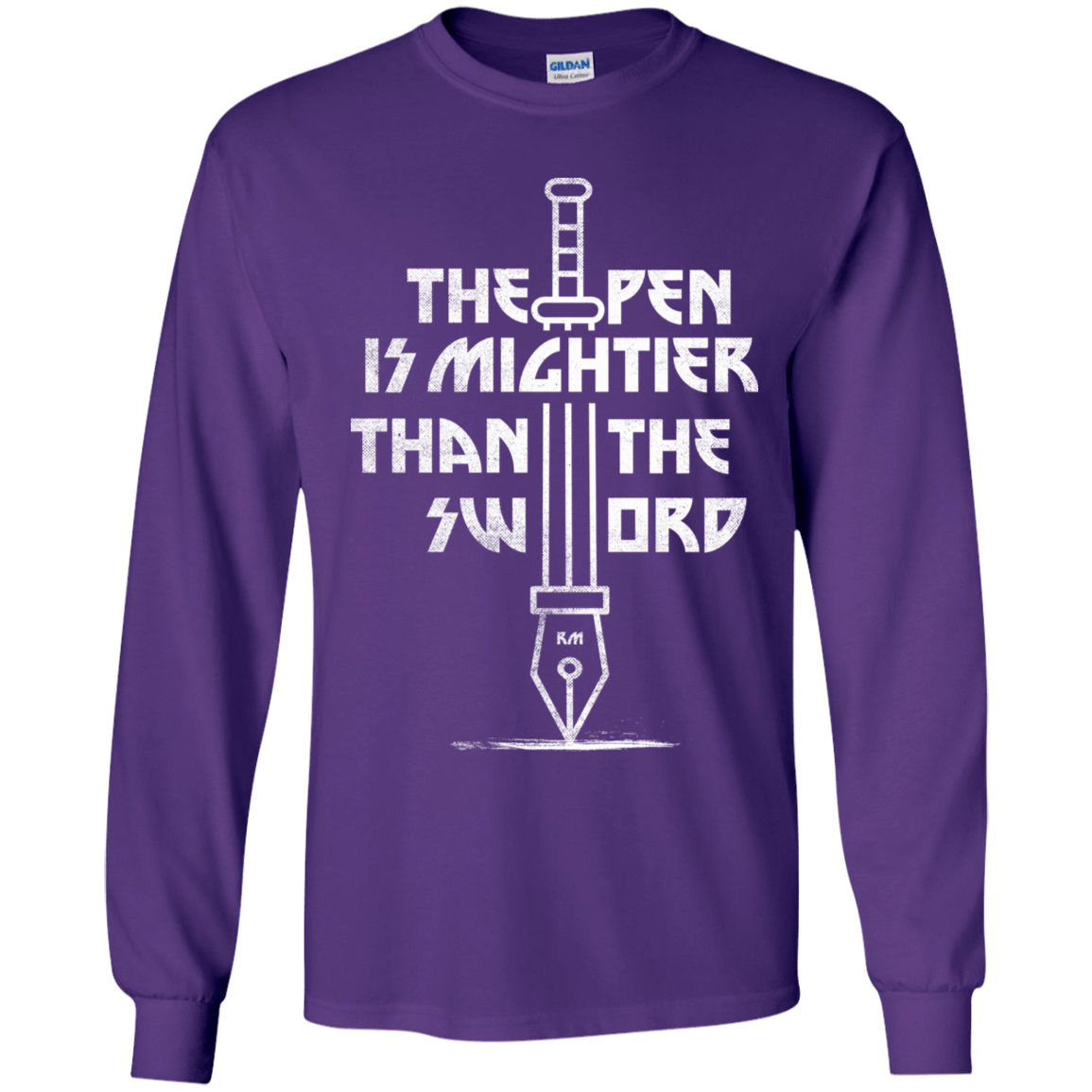 T-Shirts Purple / YS Mighty Pen Youth Long Sleeve T-Shirt