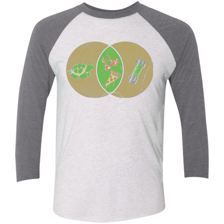 T-Shirts Heather White/Premium Heather / X-Small Mikey Diagram Triblend 3/4 Sleeve