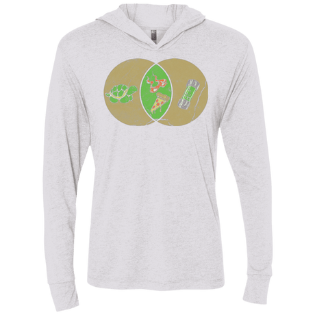 T-Shirts Heather White / X-Small Mikey Diagram Triblend Long Sleeve Hoodie Tee