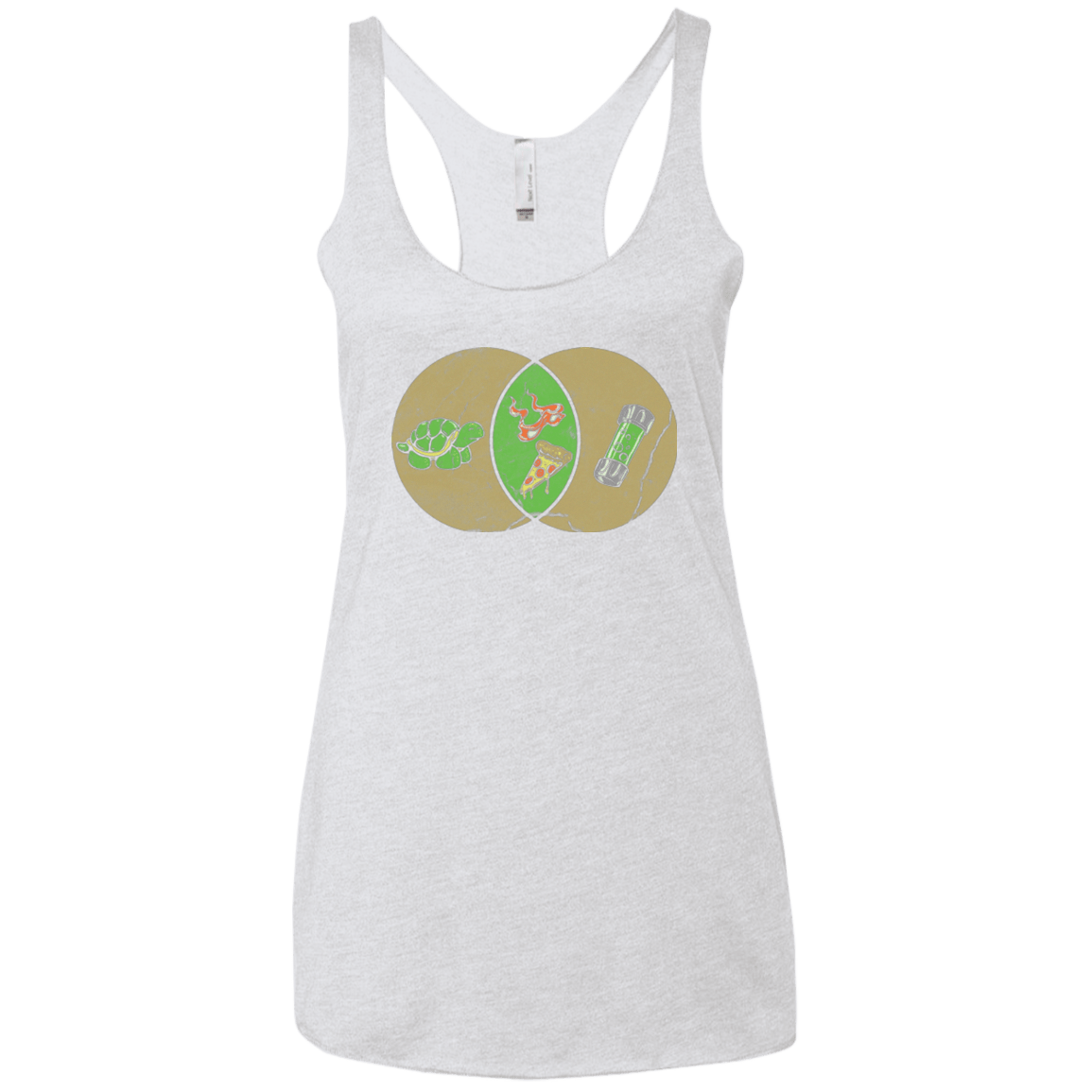 T-Shirts Heather White / X-Small Mikey Diagram Women's Triblend Racerback Tank