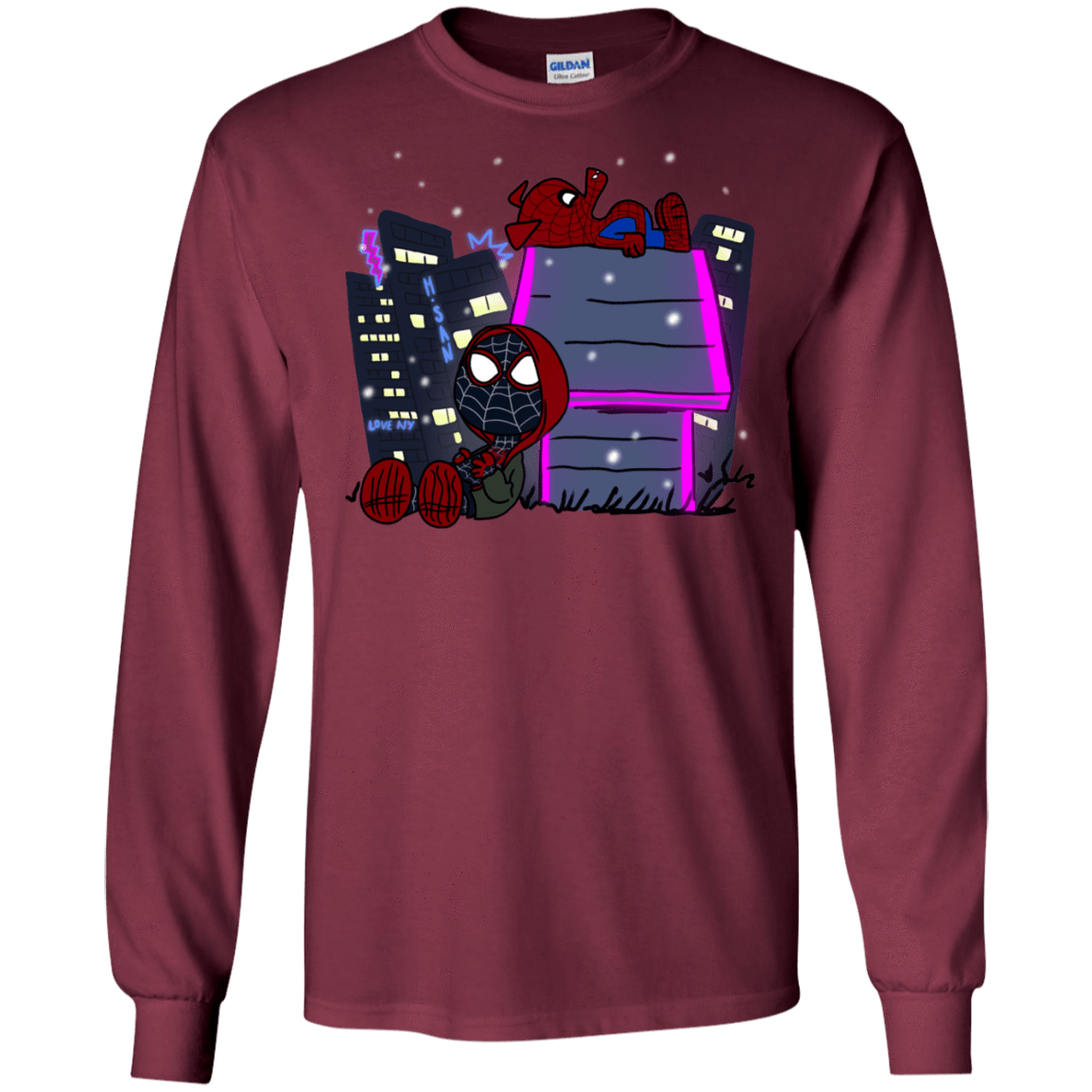 T-Shirts Maroon / S Miles and Porker Men's Long Sleeve T-Shirt