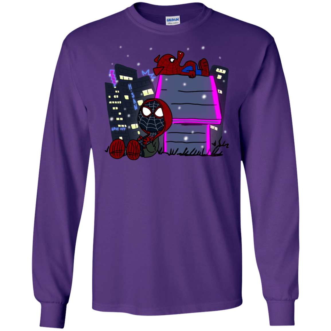 T-Shirts Purple / S Miles and Porker Men's Long Sleeve T-Shirt