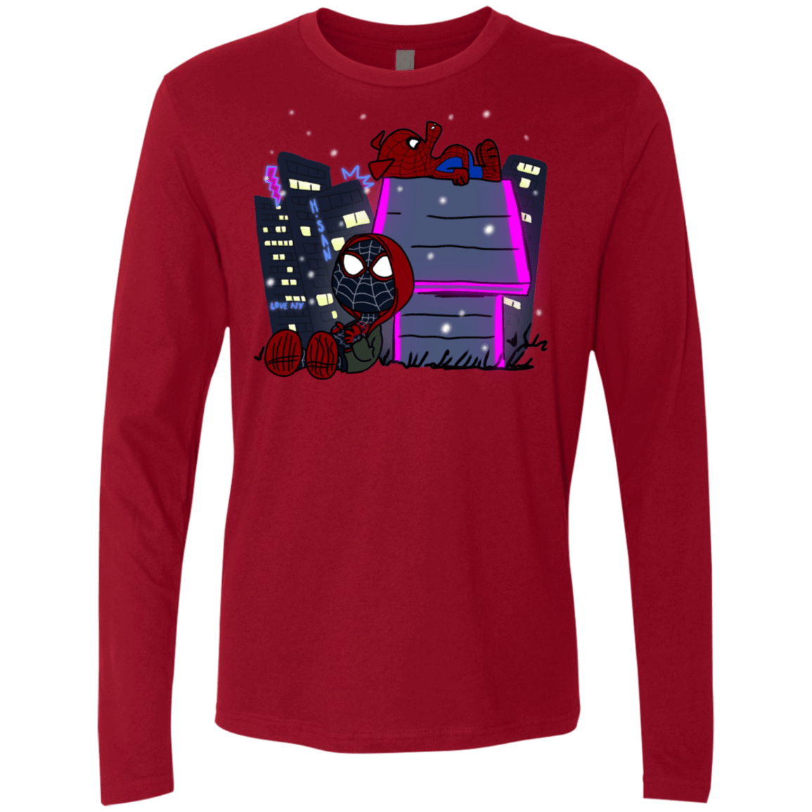 T-Shirts Cardinal / S Miles and Porker Men's Premium Long Sleeve