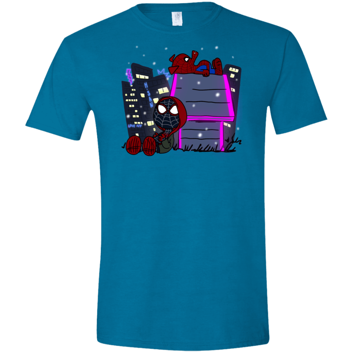 T-Shirts Antique Sapphire / S Miles and Porker Men's Semi-Fitted Softstyle