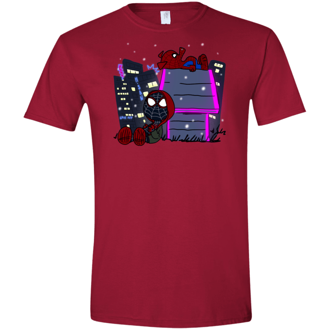 T-Shirts Cardinal Red / S Miles and Porker Men's Semi-Fitted Softstyle