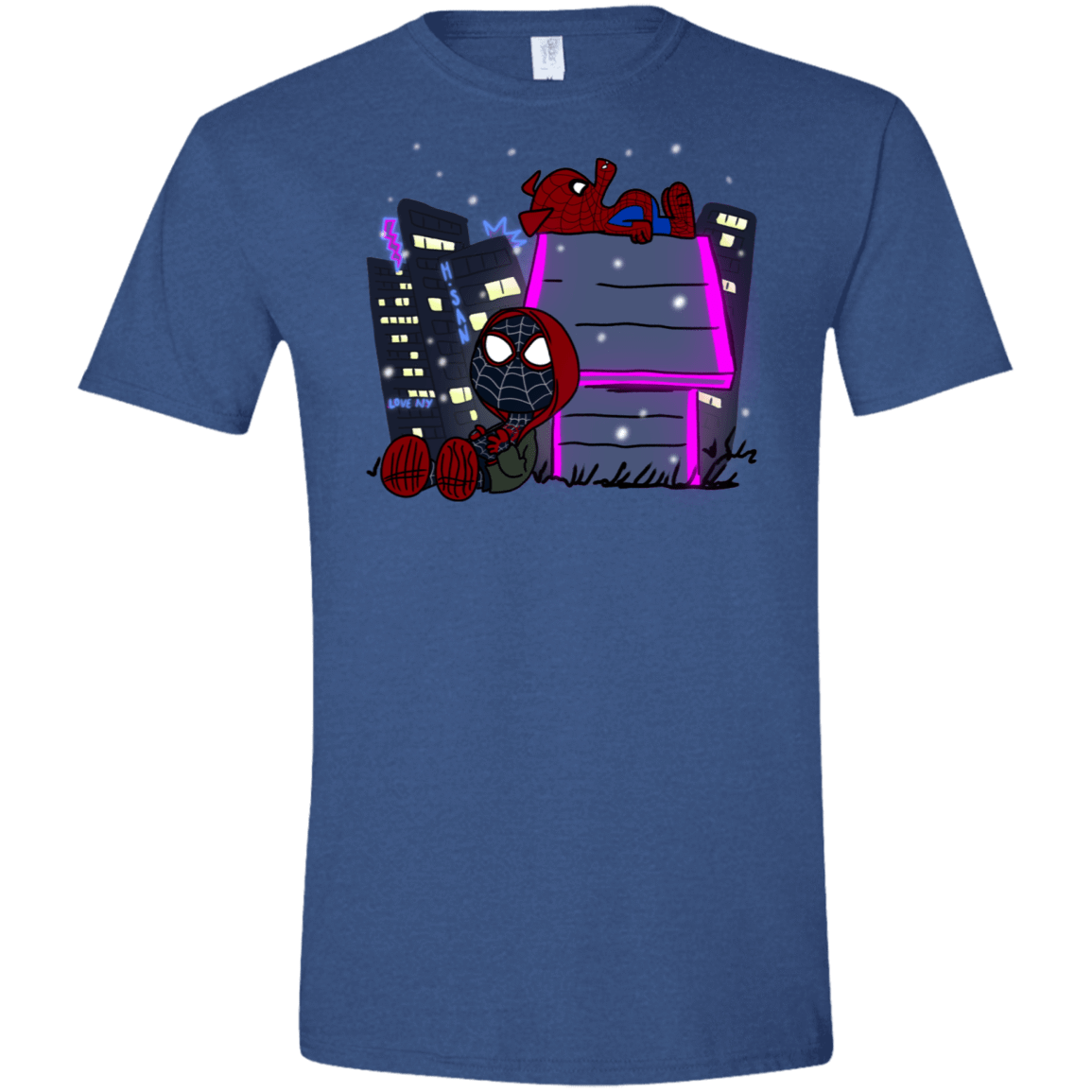 T-Shirts Heather Royal / X-Small Miles and Porker Men's Semi-Fitted Softstyle