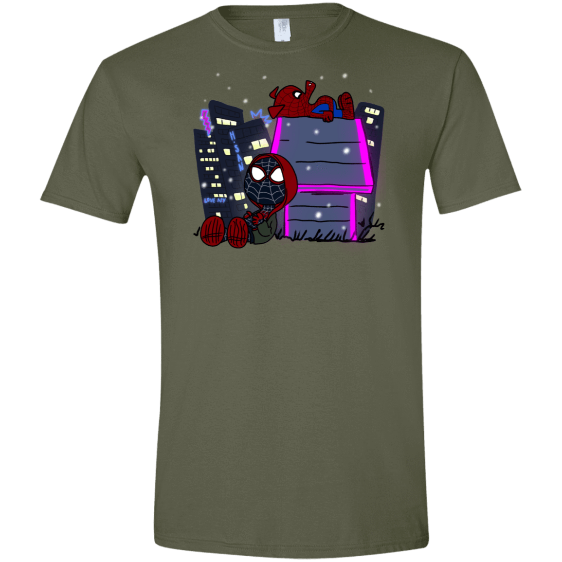 T-Shirts Military Green / S Miles and Porker Men's Semi-Fitted Softstyle