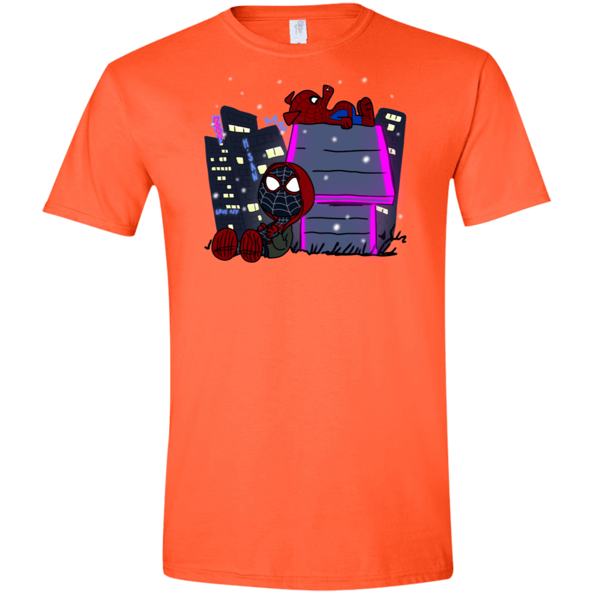 T-Shirts Orange / S Miles and Porker Men's Semi-Fitted Softstyle