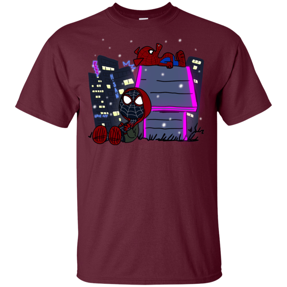 T-Shirts Maroon / S Miles and Porker T-Shirt