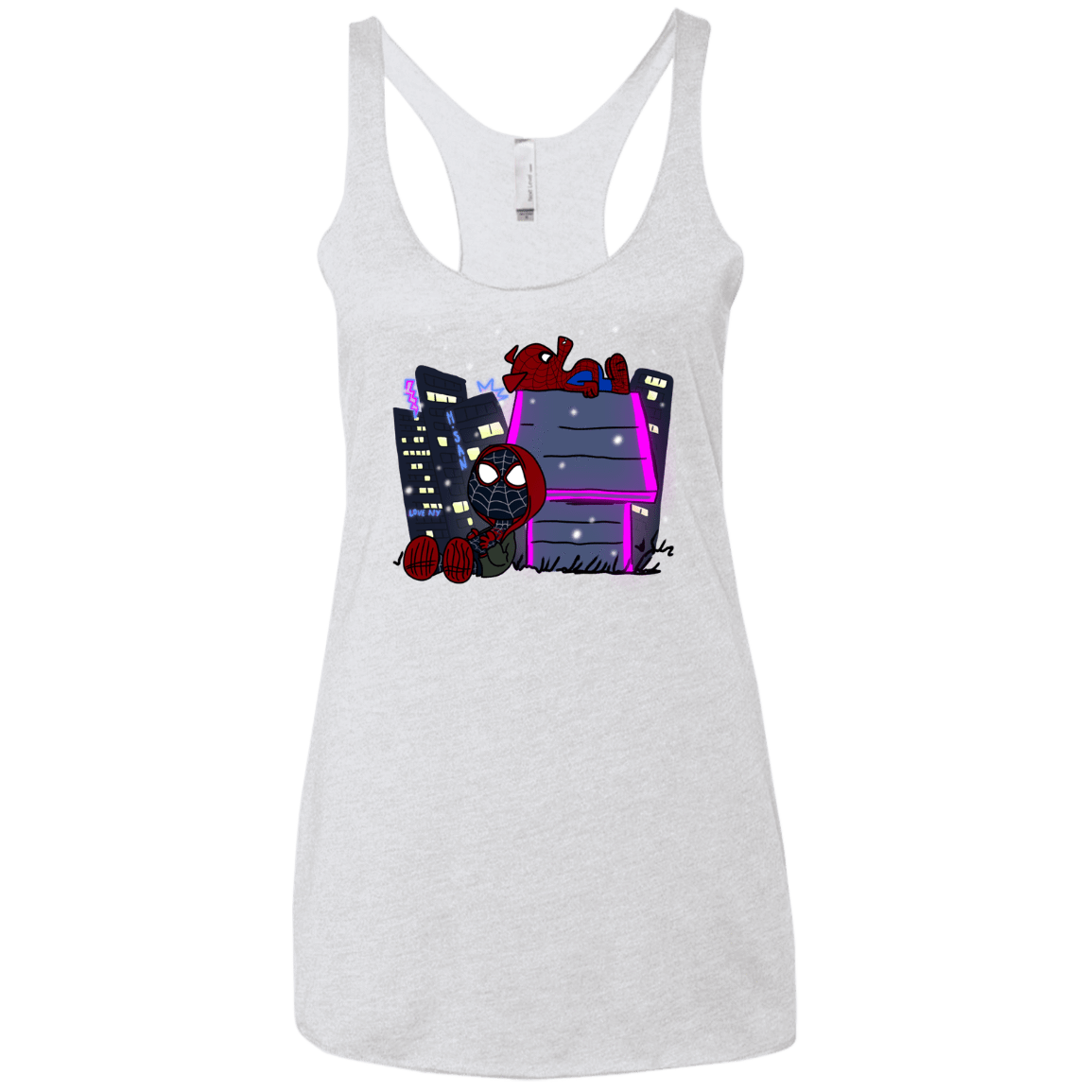 T-Shirts Heather White / X-Small Miles and Porker Women's Triblend Racerback Tank