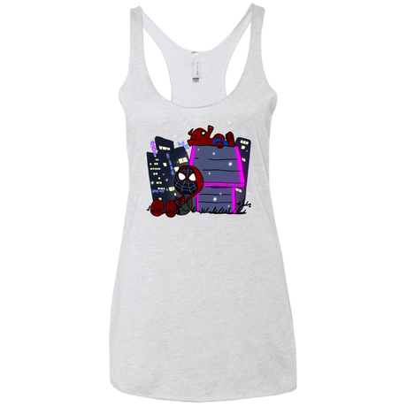 T-Shirts Heather White / X-Small Miles and Porker Women's Triblend Racerback Tank