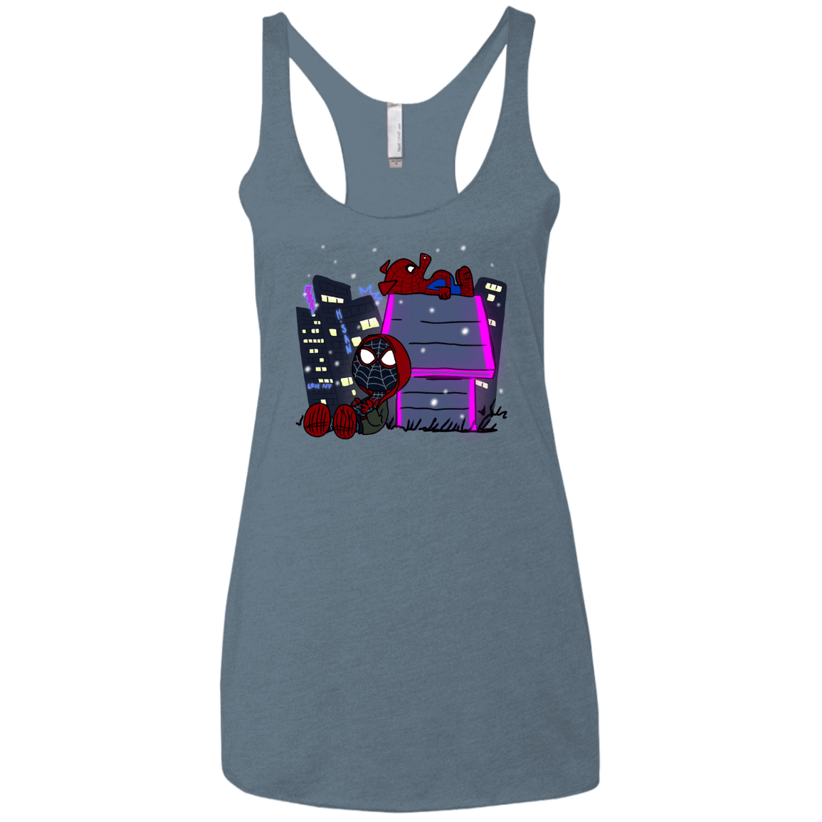 T-Shirts Indigo / X-Small Miles and Porker Women's Triblend Racerback Tank