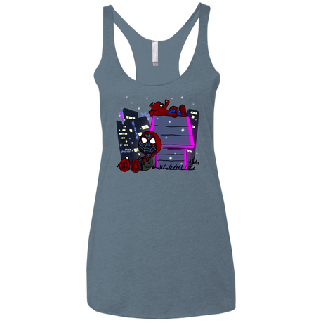 T-Shirts Indigo / X-Small Miles and Porker Women's Triblend Racerback Tank