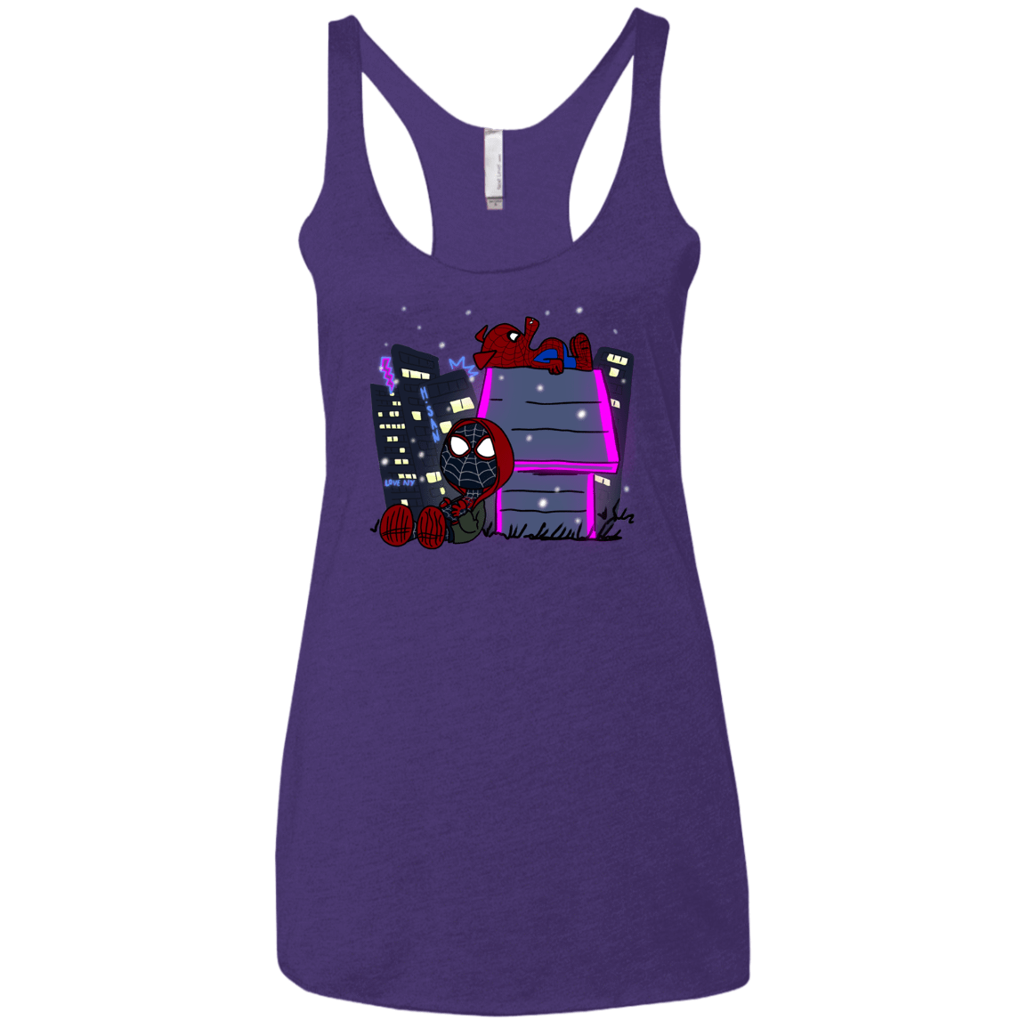 T-Shirts Purple Rush / X-Small Miles and Porker Women's Triblend Racerback Tank