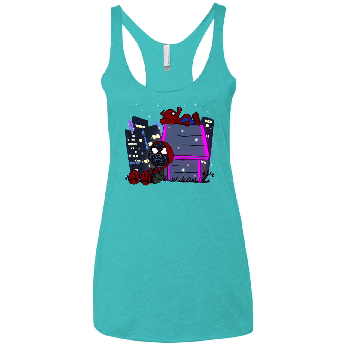 T-Shirts Tahiti Blue / X-Small Miles and Porker Women's Triblend Racerback Tank