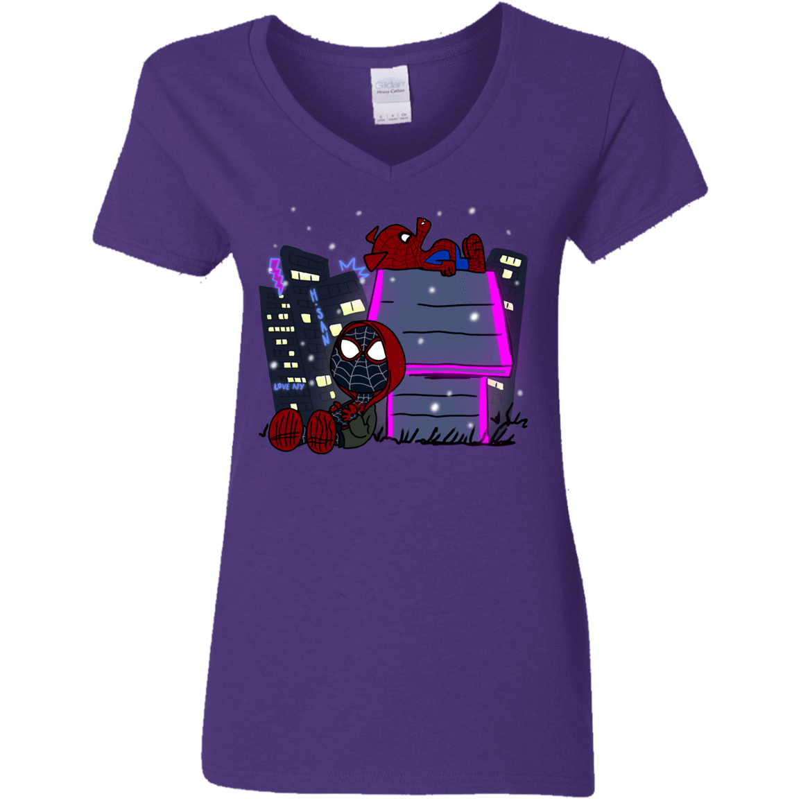 T-Shirts Purple / S Miles and Porker Women's V-Neck T-Shirt