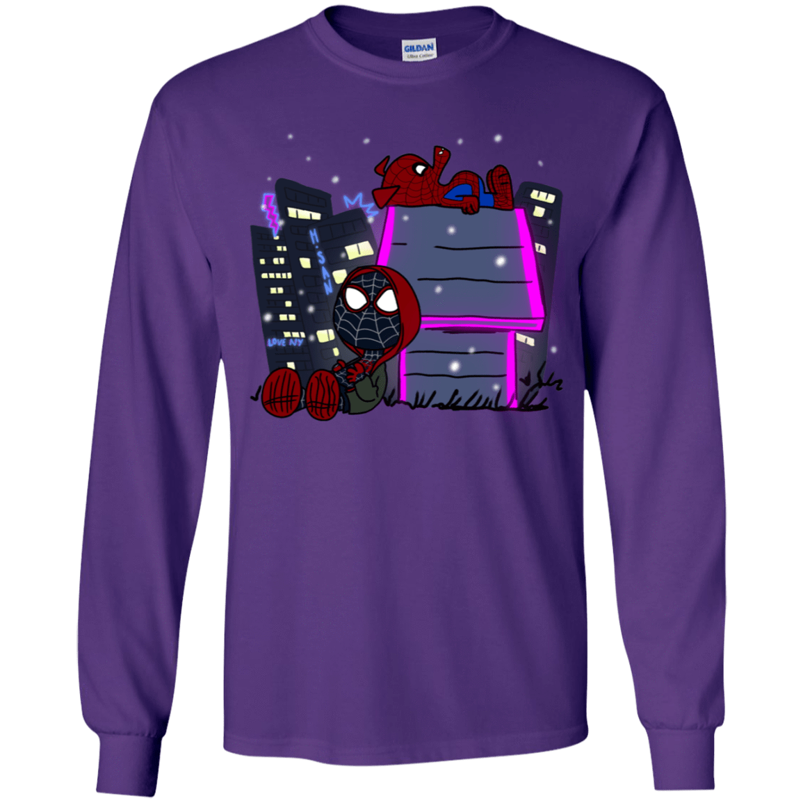 T-Shirts Purple / YS Miles and Porker Youth Long Sleeve T-Shirt