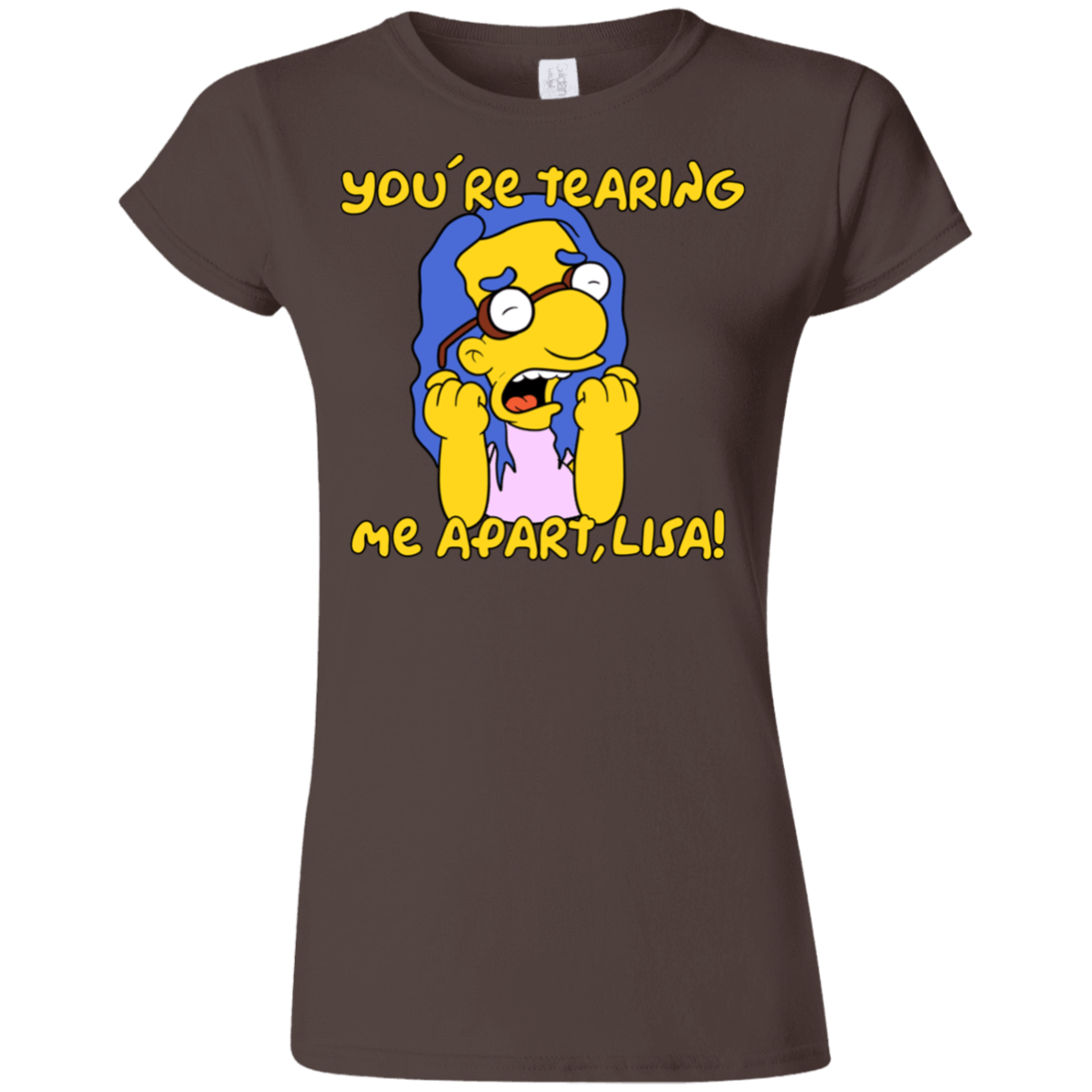 T-Shirts Dark Chocolate / S Milhouse Wiseau Junior Slimmer-Fit T-Shirt