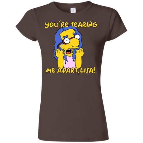 T-Shirts Dark Chocolate / S Milhouse Wiseau Junior Slimmer-Fit T-Shirt