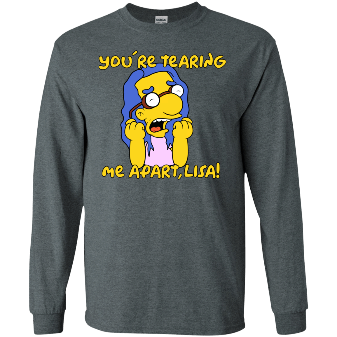 T-Shirts Dark Heather / S Milhouse Wiseau Men's Long Sleeve T-Shirt