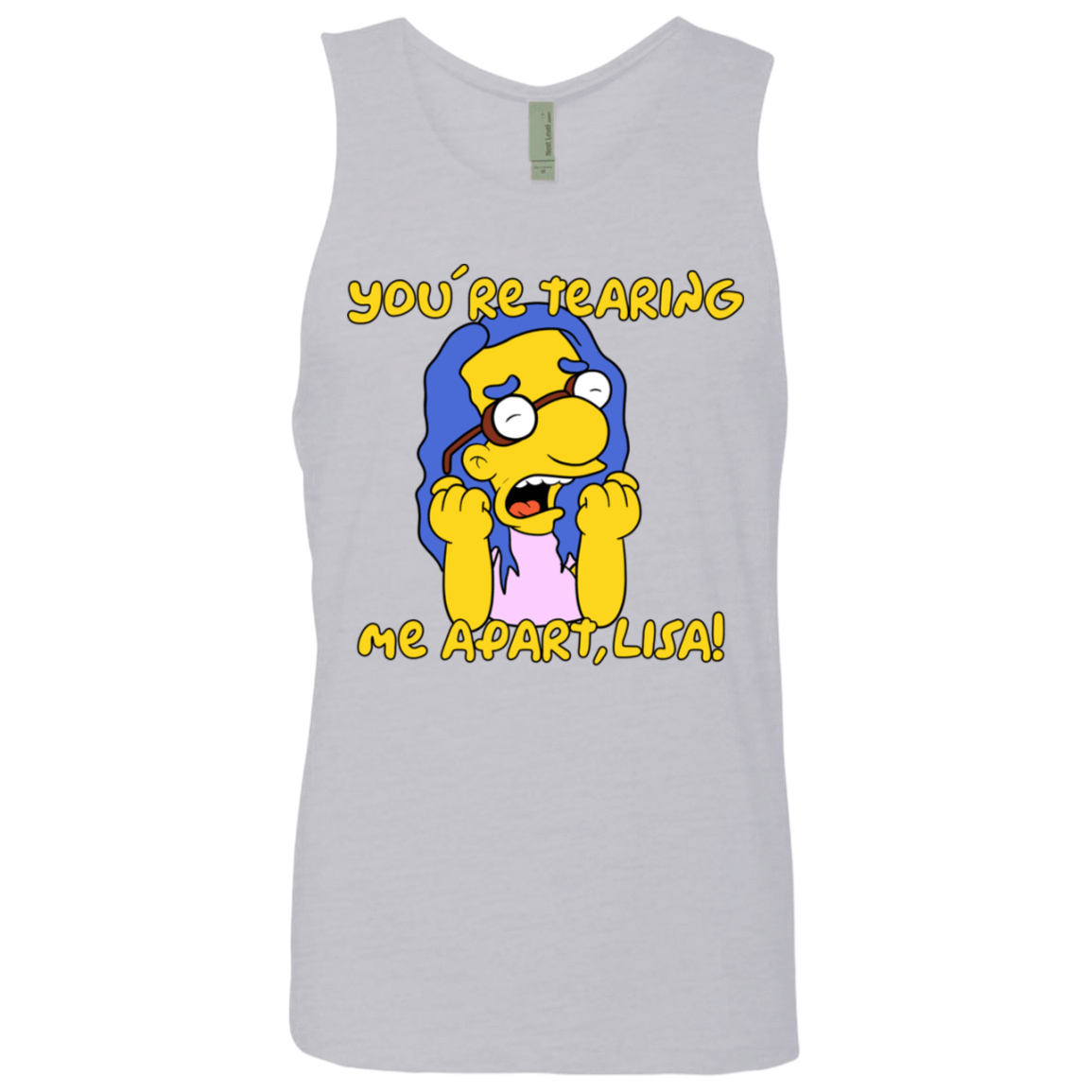 T-Shirts Heather Grey / S Milhouse Wiseau Men's Premium Tank Top