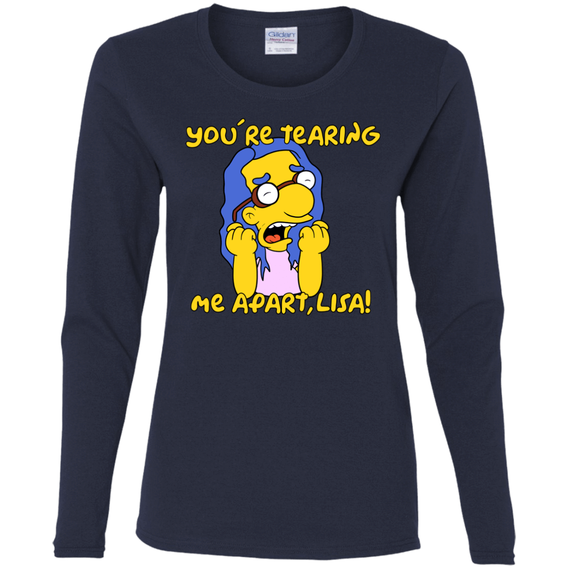 T-Shirts Navy / S Milhouse Wiseau Women's Long Sleeve T-Shirt