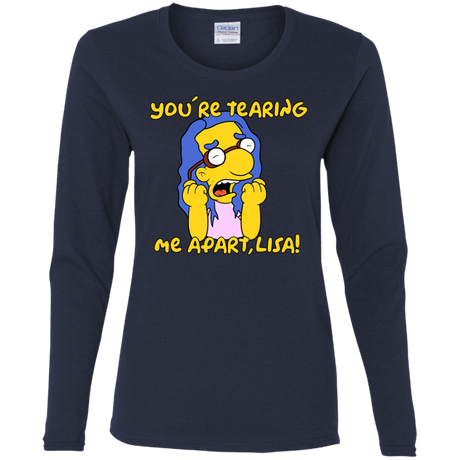 T-Shirts Navy / S Milhouse Wiseau Women's Long Sleeve T-Shirt