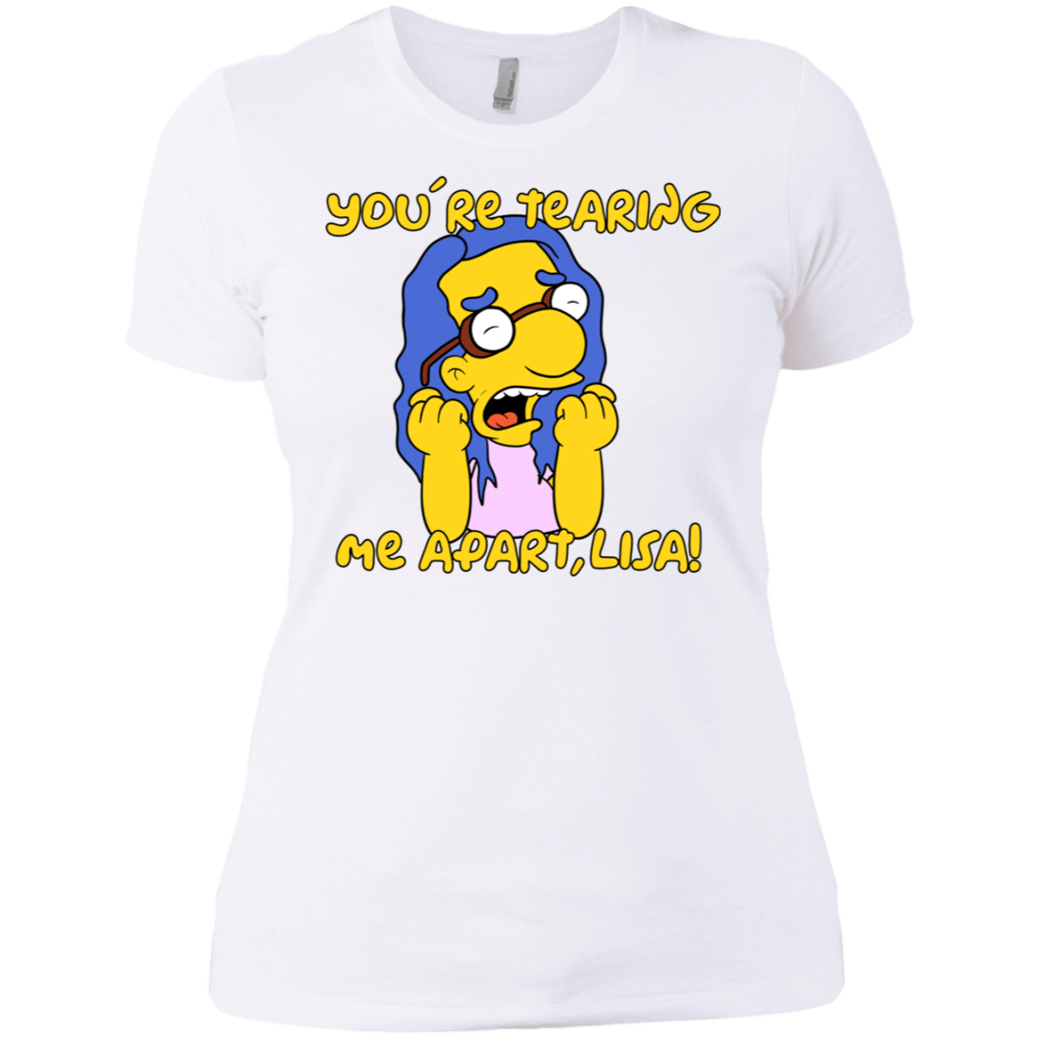 T-Shirts White / X-Small Milhouse Wiseau Women's Premium T-Shirt