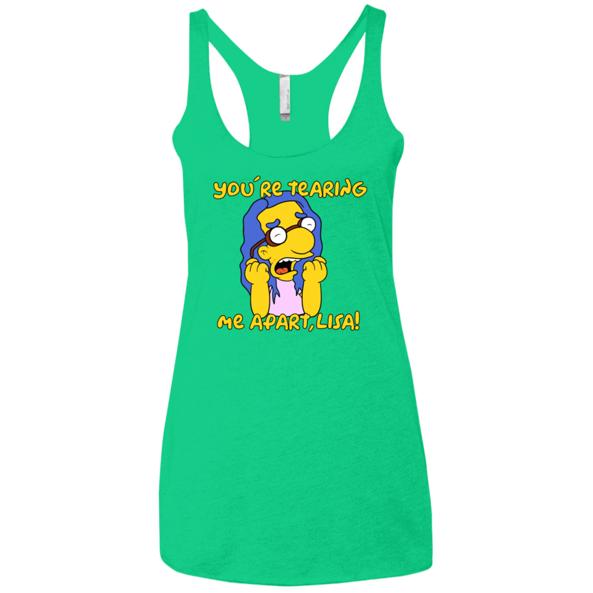 T-Shirts Envy / X-Small Milhouse Wiseau Women's Triblend Racerback Tank