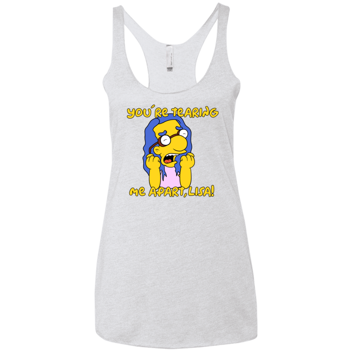 T-Shirts Heather White / X-Small Milhouse Wiseau Women's Triblend Racerback Tank