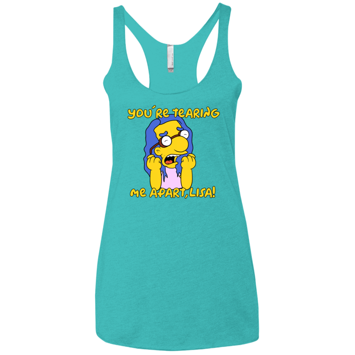 T-Shirts Tahiti Blue / X-Small Milhouse Wiseau Women's Triblend Racerback Tank