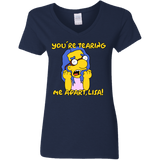 T-Shirts Navy / S Milhouse Wiseau Women's V-Neck T-Shirt