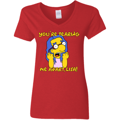 T-Shirts Red / S Milhouse Wiseau Women's V-Neck T-Shirt