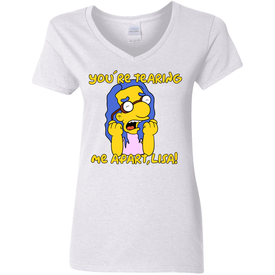 T-Shirts White / S Milhouse Wiseau Women's V-Neck T-Shirt