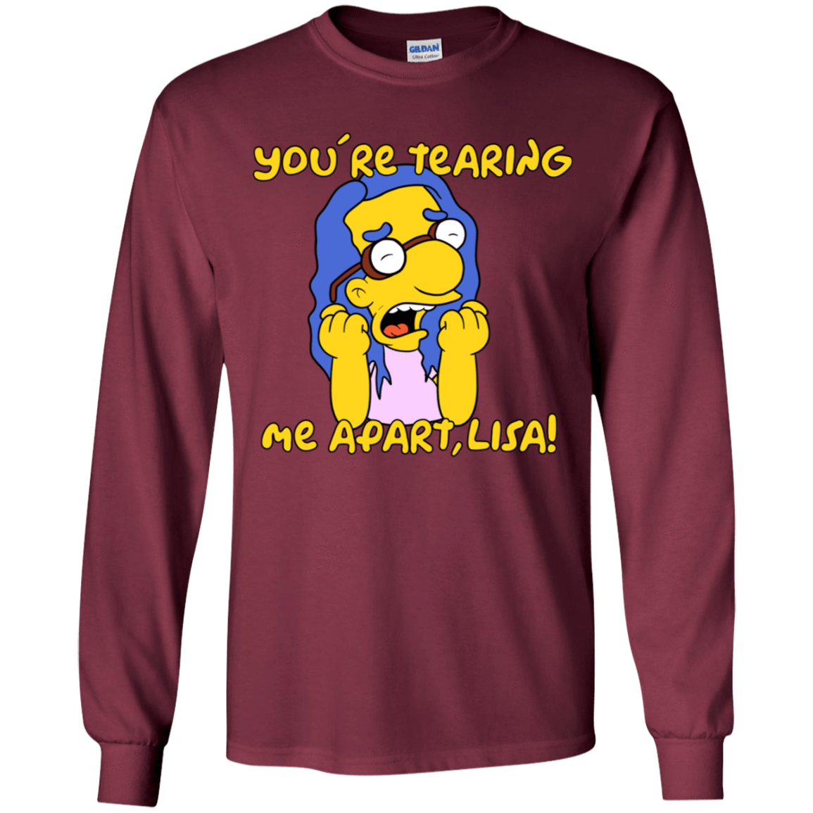 T-Shirts Maroon / YS Milhouse Wiseau Youth Long Sleeve T-Shirt