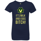 T-Shirts Midnight Navy / YXS Milk and Eggs Girls Premium T-Shirt