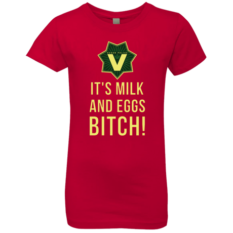 T-Shirts Red / YXS Milk and Eggs Girls Premium T-Shirt
